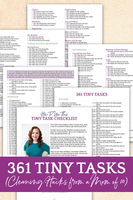 361 Tiny Tasks (Physical) Printed and Laminated