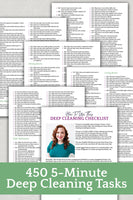 450 5-Minute Deep Cleaning Tasks Checklist