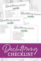 Monthly Decluttering Checklist- Downloadable