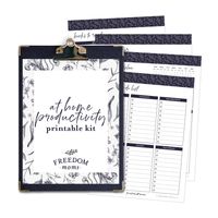 NEW Freedom Moms At Home Productivity Printable Kit